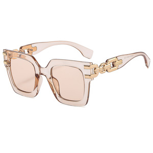 LH050 Gafas de sol tipo ojo de gato con montura completa, lentes degradadas, protección UV400, moda informal para mujer - Product Image 5
