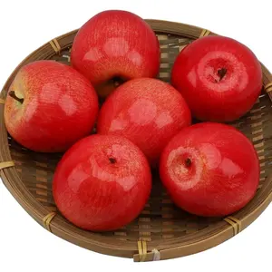 仿真人造逼真塑料红色美味苹果套装家庭厨房婚礼派对装饰假水果