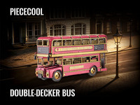 Puzzle 3D en métal de bus à deux étages de Londres, kit de montage DIY, modèle de véhicule de transport pour adultes