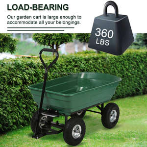 עגלת גינה מפלדה 10 אינץ' עם מערכת שחרור מהיר, ידית גמישה, קיבולת של 440 פאונד, מריצה לכל סוגי השטח, ניתנת להתאמה אישית לפי דרישות הלקוח (OEM) - Product Image 5