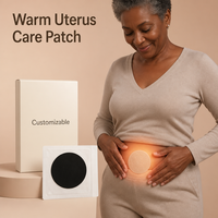 Patch Adhésif Chauffant pour l'Utérus à Base de Plantes, Soin de Santé Jetable, Auto-Chauffant, Respirant, en Tissu Non-Tissé, Certifié CE, Hypoallergénique