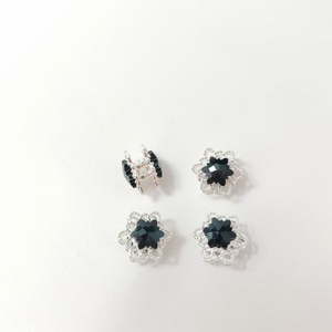 <b>Crystal</b> Snowflake Beaded Pen Charm Alloy Silver Plated Double Sided Hollow Star Shape For Pen <b>Beads</b> DIY Jewelry Accessories - Product Image 2