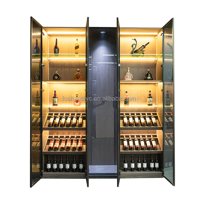 Liquor Cabinet with Lock Secure Stylish Storage