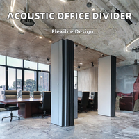 Cloison mobile de conception moderne pour espace de bureau, panneau coulissant et pliable pour séparation de bureau