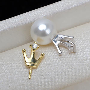 Pendentif Couronne Simple en Argent S925, Accessoire de Bijoux DIY pour Femmes, Produit Semi-Fini Tendance, Numéro d'Article 4523 - Product Image 2