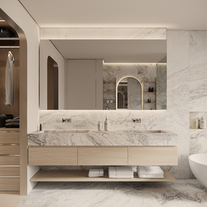 TMZ alta calidad Palissandro Chiaro mármol losas azulejos para pisos de lujo pared baño tocador - Product Image 4