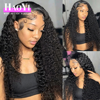 Peluca frontal de encaje HD 13x6 de 32-36 pulgadas con ondas de agua, pelucas rizadas birmanas de cabello humano con ondas profundas, pelucas pre-arrancadas sin pegamento HD con cierre 5x5
