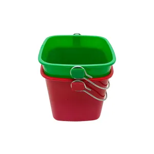 Red Sanitizing Bucket 3 Quart Detergent Household Plastic Paint Bucket With Handle 2800ml Cleaning Bucket