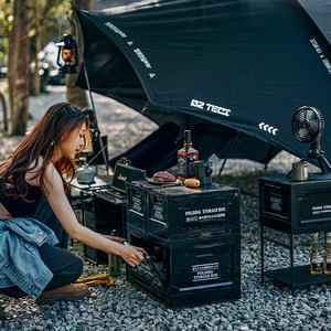 Modern Retro Rectangle Foldable Storage Organizer PP <b>Plastic</b> <b>Food</b> <b>Container</b> Outdoor Camping Injection-Molded Clothing Organizer - Product Image 5