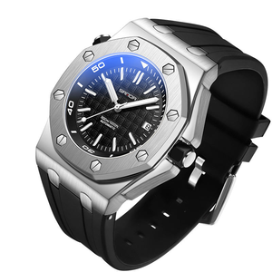 <span class=keywords><strong>Montre</strong></span> mécanique automatique pour <span class=keywords><strong>homme</strong></span> de luxe de haute qualité avec logo personnalisé, verre saphir et bracelet octogonal en acier inoxydable - Product Image 4