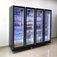 Réfrigérateur commercial à porte vitrée pour boissons, idéal pour supermarchés et magasins