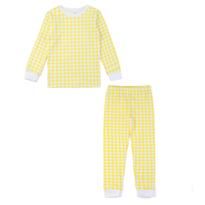 <span class=keywords><strong>Pigiama</strong></span> <span class=keywords><strong>a</strong></span> <span class=keywords><strong>quadri</strong></span> rosa per neonati con collo bianco 2 pjs manica lunga autunno pigiami per bambini - Product Image 3