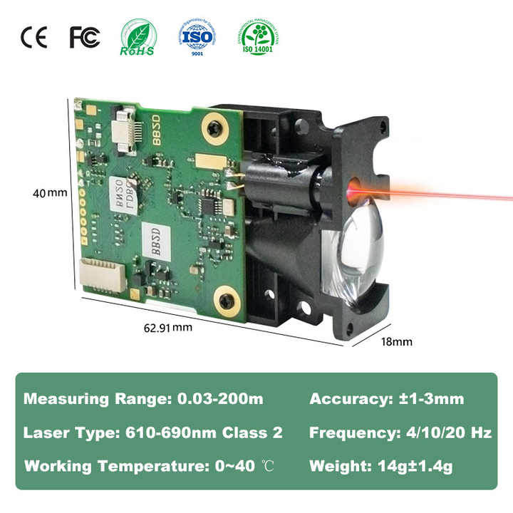 LDJ Laser Distance Sensor Arduino High Accuracy Laser Measurement Sensor Secondary Development Distance Measure Module