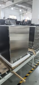 NE-357-12 140L Stainless Steel Undercounter Freezer Refrigerator for Home <b>Bar</b> Hotel Beverage Ice Storage Cabinet - Product Image 5