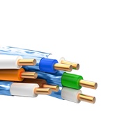 Cable de Red Exterior Cat6 Categoría 6E de Cobre Libre de Oxígeno, Gigabit, Doble Blindaje, para Ingeniería, Monitoreo y Comunicación, Trenzado