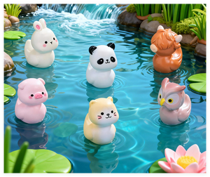 Figuras <span class=keywords><strong>de</strong></span> Animales en Miniatura para Jardín: Conejo, <span class=keywords><strong>Panda</strong></span>, Vaca, Cerdo, Búho, Adornos para Pasteles, Decoración <span class=keywords><strong>de</strong></span> Salpicaderos, Adornos para Acuarios - Product Image 4