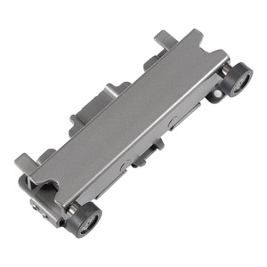 Aluminum Frame Ghost Door Hardware Full Height Glass Door 1.2m Ceiling Trackless Sliding With Soft Close Feature - Product Image 4