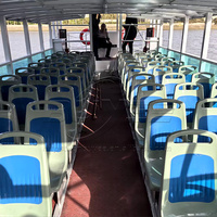 Nouveau bateau de luxe en aluminium pour passagers, 12,5 m/41 pieds, 60+2 personnes, bateau de travail avec cabine et moteur hors-bord à vendre