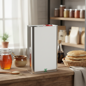 กระป๋องสี่เหลี่ยม Kontensan L368 ขนาด 4 ลิตร สำหรับบรรจุน้ำผึ้ง น้ำตาลกรอง หรือ น้ำมันถั่ว ขนาด 116x150xH248 มม. ผลิตในตุรกี - Product Image 3