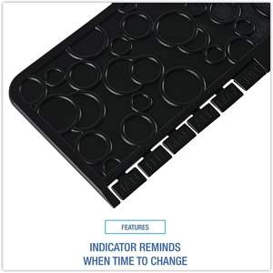 Tapis de toilette absorbant en caoutchouc Boardwalk Comfortable 2.0, 22 x 22, noir, imperméable et super absorbant pour usage domestique, 6 par carton - Product Image 1