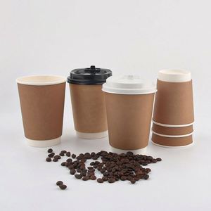 Custom Logo 8oz 12oz <b>Disposable</b> Double Wall Paper Coffee Personalized Hot Drink Coffee Paper <b>Cup</b> With Lid - Product Image 4