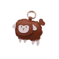 Porte-clés en cuir PU, breloques mignonnes en cuir, porte-clés mouton, pendentif mouton en PU, accessoires de décoration pour sac à dos, jouet, porte-clés de voiture