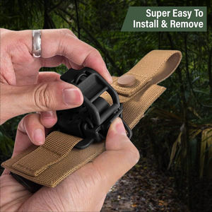 Multipurpose Plastic Molle Clip Web Elastic String <b>Tactical</b> <b>Flashlight</b> Holder for Backpack Straps, Outdoor Activity - Product Image 4