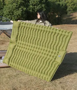 Tapis de camping personnalisé en usine matelas pneumatique gonflable tapis de couchage pied pliant automatique tapis de couchage portable