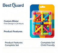 Empaque Colgante Personalizado de PET Tipo Blister con Orificio, Servicio de Moldeo Personalizado, Embalaje de Exportación para Figuras de Acción, Reciclable, 1mm