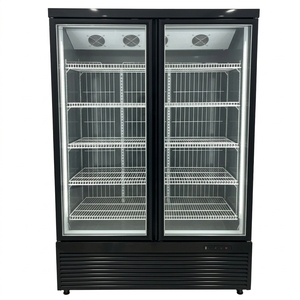 <span class=keywords><strong>Réfrigérateur</strong></span> commercial vertical à 2 portes pour boissons, avec refroidissement par ventilateur, sans givre, vitrine de supermarché pour boissons avec <span class=keywords><strong>porte</strong></span> vitrée - Product Image 1
