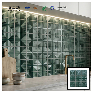 Carreaux muraux carrés modernes <span class=keywords><strong>de</strong></span> luxe pour intérieur, résistants aux taches, écologiques, en porcelaine émaillée, mosaïque <span class=keywords><strong>de</strong></span> <span class=keywords><strong>salle</strong></span> <span class=keywords><strong>de</strong></span> <span class=keywords><strong>bain</strong></span> pour hôtel/centre <span class=keywords><strong>de</strong></span> villégiature - Product Image 1