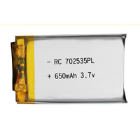 Bon prix rechargeable Lipo 702535 3.7v Lipo batterie Lithium Li Ion Batteries pour petit drone à batterie polymère