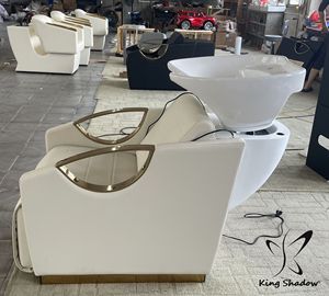 Muebles de salón Equipo de lavado de cabello Champú Cama Blanco Retrolavado Champú Silla Peluquería Unidad de lavado - Product Image 4