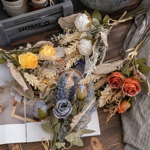ช่อดอกกุหลาบประดิษฐ์ CallaFloral ทำจากผ้าพลาสติกถัก สำหรับตกแต่งงานแต่งงาน ตกแต่งบ้าน แขวนผนัง รุ่น CF01342 - Product Image 1