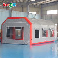 Station de travail Sayok cabine de peinture gonflable automobile tente de peinture de salle de pulvérisation avec prix d'usine