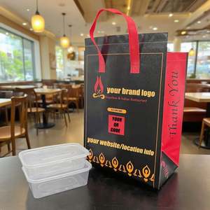 Échantillon gratuit Sac isotherme pour livraison de repas en aluminium non tissé Sac isotherme pour emporter des aliments pour restaurant - Product Image 4