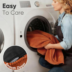 Rechteckiges Haustierbett in Wunschfarbe mit Roten Kaninchenfell-Streifen, Waschbarer Bezug, Hundebett mit Hochdichtem Schaumstoff, Hundesofa - Product Image 5