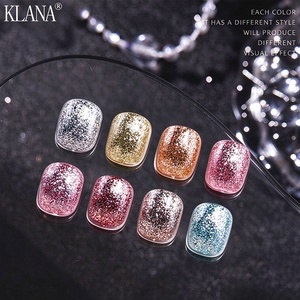 Vernis Gel Métallique Platine Personnalisé avec Logo, Séchage UV, Sans Résidu, Scintillant Fin, Gel Platine pour la Revente de Produits Ongulaires - Product Image 3