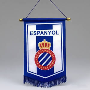 Пользовательские атласные флаги (полиэстер водонепроницаемый экологически чистый цифровой печатный без флагштока) несколько стилей для футбольного клуба - Product Image 6