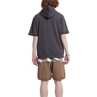 Fournisseur de vêtements – Nouveaux sweats à capuche décontractés pour hommes en coton et polyester, à manches courtes, unis et vierges, pour impression personnalisée