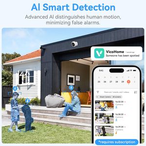 Telecamera di Sicurezza Wireless 4-Pack 2K con Rilevamento Movimento AI, Alimentazione <span class=keywords><strong>a</strong></span> <span class=keywords><strong>Batteria</strong></span>, Configurazione Facile, Audio Bidirezionale, Angolo di Visione 110°, Visione Notturna IR - Product Image 6