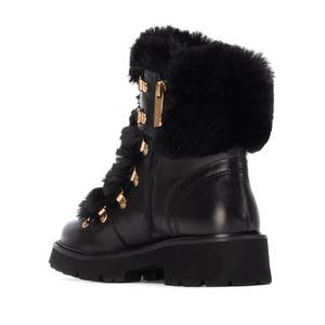 Stivali da Combattimento da Donna Carmela, Neri con Fodera in Pelliccia, Stivali Invernali - Product Image 3