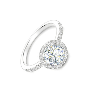 Anello Halo con <span class=keywords><strong>Diamante</strong></span> CVD di Alta Qualità, Pietra Centrale 0.8-1.5ct, Prezzo Diretto di Fabbrica per Gioiellerie - Product Image 6