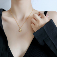 Collier double étoile du nord, en acier inoxydable, plaqué or 18K, pendentif Rectangle, bijoux de Couples, fête des mères
