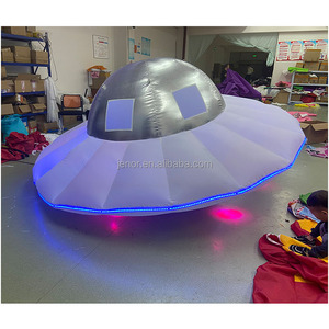 Mô Hình UFO Bơm Hơi Hình Tàu Vũ Trụ Ngoài Hành Tinh Đèn LED Tùy Chỉnh Để Trang Trí Tiệc Theo Chủ Đề