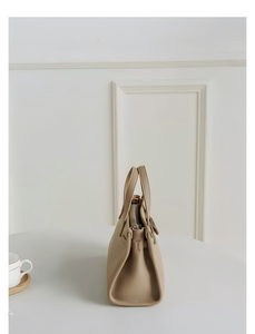 Bolso de Hombro de Cuero Togo Genuino para Mujer, Estilo Clásico Estructurado con Logotipo Personalizado - Product Image 3