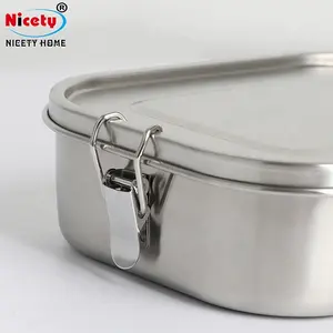 A Lunch Box 304 Stainless Steel Lunch Box Leak-proof Bento Box With Divider