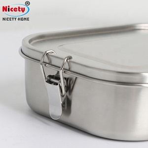 304 thép không gỉ chống rò rỉ Bento <span class=keywords><strong>Box</strong></span> với Divider cho ăn trưa & thực phẩm lưu trữ - Product Image 4