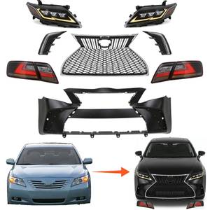 Kit de conversion complet de style LX pour <span class=keywords><strong>Toyota</strong></span> <span class=keywords><strong>Camry</strong></span> 2007-2011 version américaine, pare-chocs avant, calandre, feux antibrouillard, phares à LED - Product Image 1
