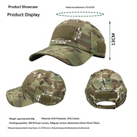 Nouvelle casquette de baseball tactique en maille camouflage à 6 panneaux pour la randonnée en extérieur et la protection solaire - Ajustable et à fermeture rapide